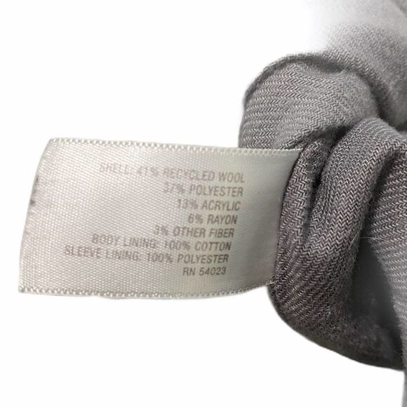 Old Navy Plaid Wool Winter Jacket With Hood‎ Toggle Jacket Gray Yellow Small - Picture 8 of 11